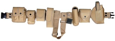 10 en 1 Cinturón Táctico Policial, Cinturon Vigilante de Seguridad, Cinturón de Servicio Táctico con Funda de Componentes, Cinturón Táctico de Utilidad Multifuncional Nylon