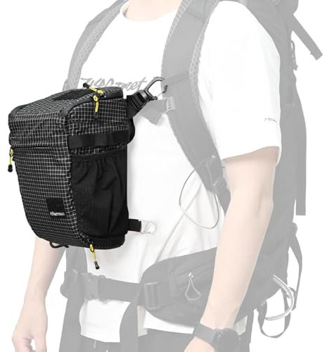 HIKEMAN Schultertasche Tasche für Kamera - wasserdichte Stoßfeste Kameratasche,Abnehmbarer Gurt für den Täglichen Gebrauch,Outdoor-Aktivitäten,Reisen,Bergklettern(Schwarz)