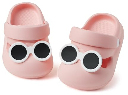 Ivarstead Toddler Boys Girls Cute Slip On EVA Lightweight Summer Garden Slipper Slides Toddler Wide Sandals Outdoor Running Play Shoes For Little Kids(Pink 170) 8T
