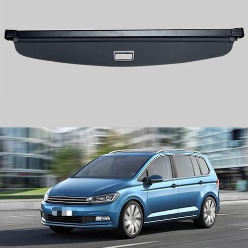 RESKIU Auto Einziehbarer Laderaumabdeckung Kofferraum für VW TOURAN 2016-2022, Auto Ausziehbar Kofferraum Schutz Abdeckung Rollo Schutzvorhang