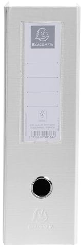 Exacompta - Ref. 90166E Stehsammler aus extra festem Karton mit Kunststoffummantelung, flach verpackt, Rücken 10 cm, Maße 25 x 31 cm, für DIN A4, Weiß, 10 Stück
