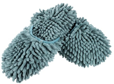 WEKADRIN Zapatillas Mopa Hogar Antideslizantes Lavables para Barrer Suelos Prácticas Zapatillas Trapeador Unisex Talla Única Absorbentes y Cómodas para Limpieza Diaria