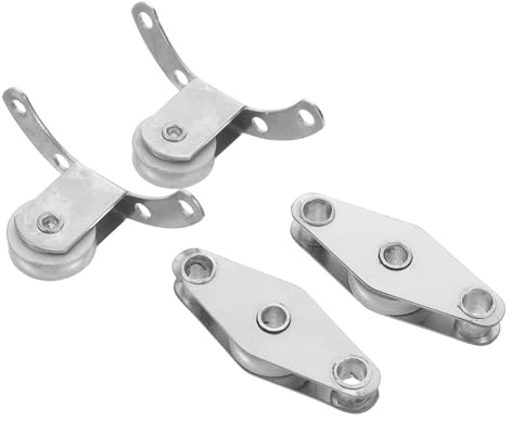 POPETPOP Lot de 4 Poulies Robustes en Acier Inoxydable pour Parasol D’Extérieur – Accessoires de Remplacement pour Parasol de Terrasse Pièces Détachées Résistantes aux Intempéries