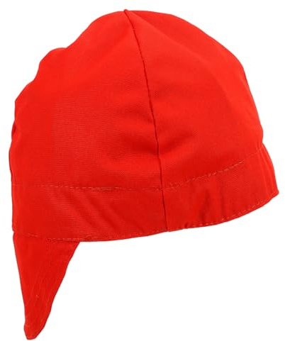 FONDOTIN Flame Resistant Orange Welders Cap for Men and Women with Breathable Mesh Lining and Dustproof Cotton Material, for Electric Welding Safety and Outdoor Protection