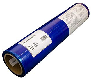 Handelskönig Schutzfolie blau 75 cm x 100 m, selbsthaftende PE-Folie, 50 my | Fensterschutzfolie Wasser- & UV-beständig, Oberfächenschutzfolie für Innen- und Außen, Folie rückstandsfrei abziehbar