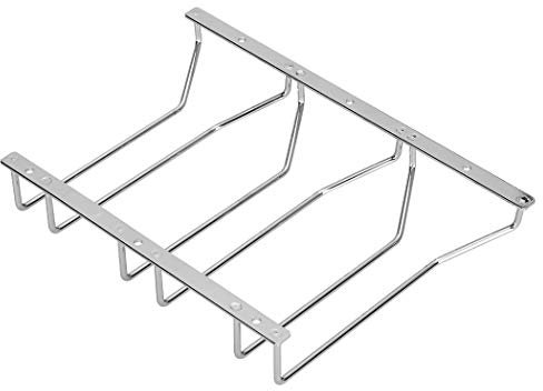 Dianoo Portabicchieri da vino cromato, con viti, 22 cm, 3 Rows argento