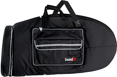 Soundline Gigbag 594362 für kompakte Kaisertuba - Bb-Bass Tragetasche mit Stabiler Rucksackgarnitur und Schultergurt - Ideal für Tuba bis Höhe 96 cm und Schallstück-Durchmesser 50 cm