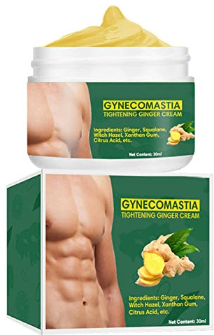 Crema Tensora de Jengibre para Eliminar Grasa del Vientre, Pecho y Fundente de Celulitis para Ginecomastia