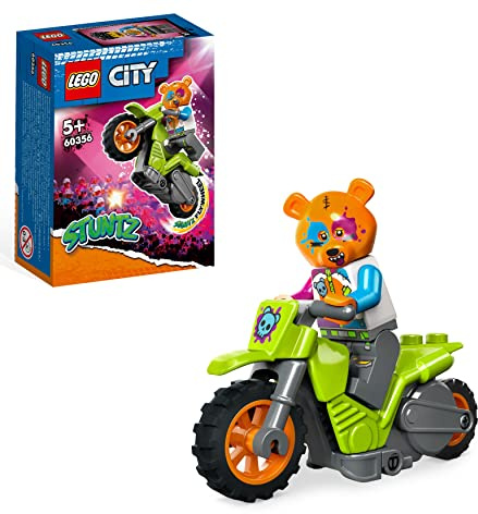 LEGO City Stuntz 60356 La Moto de Cascade de l’Ours, Jouet pour Effectuer des Sauts et des Figures, Jeu pour Garçons et Filles 5 Ans, Idée Cadeau