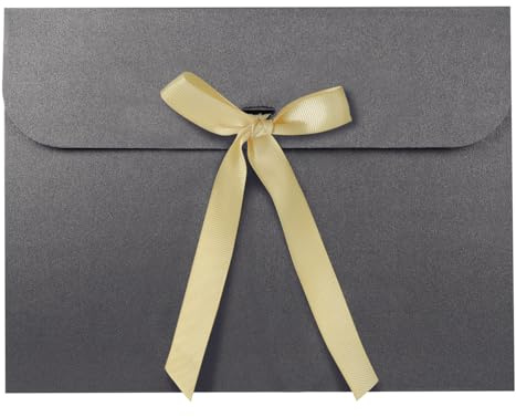 XINCHI Umschläge 10 Stück Briefumschlag Groß Geschenkumschläge mit Schleife | Geschenkverpackung Schal Geschenkkarton Seidenband Geschenkkarte Hochzeit Geschenktasche Valentinstag Papiertüte Geburtstag
