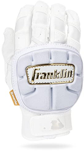 Franklin Sports PRT LT Series Handschutz für Erwachsene, Weiß/Gold