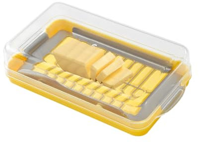 Butterschneider-Behälter – Schneidebox, Käsehobel, Butterbehälter, gekühlter Butterbehälter mit Schneidenetz für Käse, einfaches Schneiden und Aufbewahren Bellv
