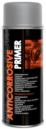 Deco Color 1 Stück ANTICORROSIVE PRIMER GRAU 400ml - Grundierung/Haftgrund für z.B. Alufelgen, KFZ, Holz, Beton (1 Dose 400ml Grundierung Grau)
