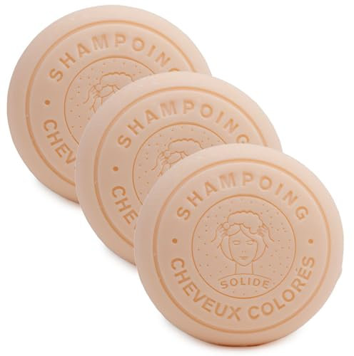 Label Provence – French Shampoo Bar aus Bio-Eselsmilch – für coloriertes Haar – 110 g – 3er-Set