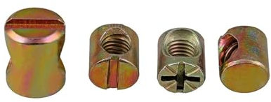 M6 M8 Zylinderschrauben, Kreuzdübel, Schlitzbeschläge for Betten, Kinderbetten, Stühle, horizontale Lochmutter, Hammer eingebettete Mutter (Color : 10pcs, Size : M8x15(Slotted Iron))