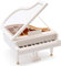 LTHERMELK - Caja de música de Piano Blanco, Caja de música de Piano Modelo, Mini Piano decoración para Bodas, cumpleaños y Regalos de cumpleaños, Caja de música Vintage