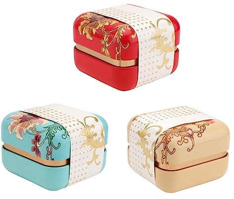 PRETYZOOM Latas de Té de Hierro Selladas con Diseño Creativo y Elegante 3piezas para Almacenar Hojas de Té y Dulces Color Aleatorio en Tiendas o Centros Comerciales