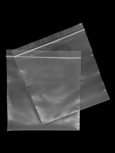 Sacchetti con chiusura ermetica, 32,4 x 32,4 cm, resistenti, richiudibili, in poliplastica, ideali per congelare e conservare alimenti, gioielli, medicine, fai da te e molto altro (200)