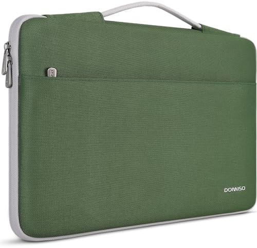 DOMISO vattentät laptopväska, fodral, laptop, fodral, skyddande fodral, LP09, Avokado grön, 14 Zoll