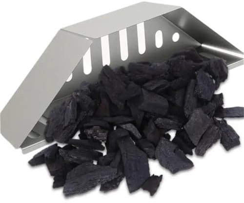 USOHJZ Kohlekorb Holzkohlekorbhalter, Grillkohlekörbe for Briketts, Holzspäne, Holzkohlebox, Behälter, Tablett for Grill, Grillzubehör