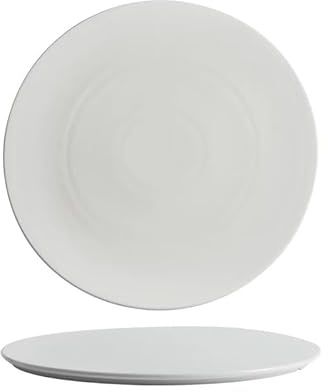 Assiettes Service de Table Assiette Plate À Steak Occidentale En Céramique Blanche Plats Dessert Aux Fruits Vaisselle De Cuisine Plat Froid(14inches)