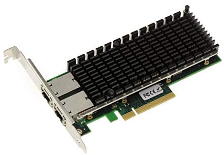 KALEA-INFORMATIQUE Carte contrôleur réseau PCIe 3.0 x8 LAN Ethernet 10G 2 Ports RJ45. avec Chipset Intel X540. Equerres High et Low Profile.