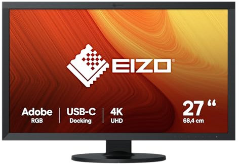 EIZO ColorEdge CS2740 - Monitor Profesional - 27 IPS, 3840x2160 4K, 1000:1, USB Type-C, DisplayPort, HDMI, 10 ms (Gris-Gris), 350 CD/m2, 164 ppi