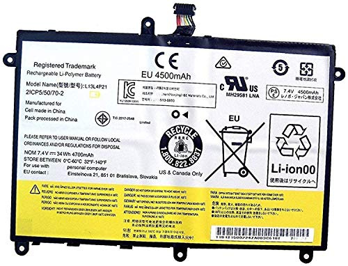 L13L4P21 L13M4P21 Laptop Battery | Replacement for Lenovo Yoga 2 11 20428/20332 11.6 11 20332 121500223 121500224 (7.4V 34Wh)