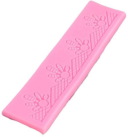 DUBENS Spitze Silikon Matte, Spitze Fondant Formen Silikon Spitze Form Mold Fondant Kuchen Dekorieren Spitze Matte Blume Muster Formen Zucker Handwerk Werkzeuge (E)