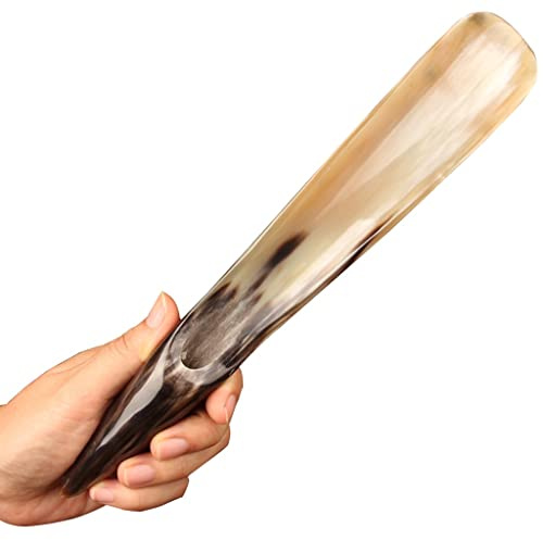 Calzante per Scarpe Corno di Yak Fiore Nero Naturale per Uso Domestico Calzascarpe, Corto/Medio Robusto E Antietà Shoe Horn, Comodo E Facile da Usare Cucchiaio per Scarpe