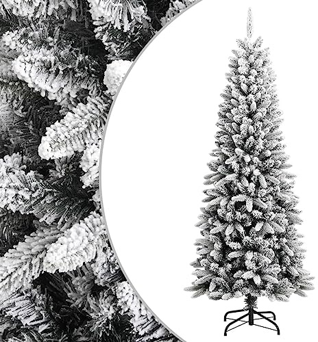 vidaXL Künstlicher Weihnachtsbaum Beschneit 180 cm PVC&PE