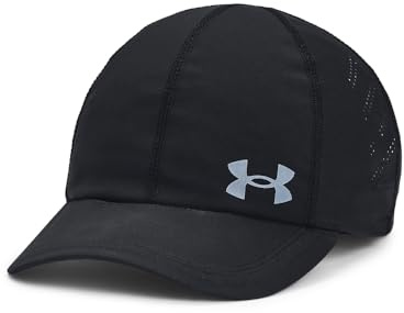 Under Armour Womens Iso-Chill Launch Run Adjustable Hat, (001) Black/Black/Reflective, One Size Fits Most