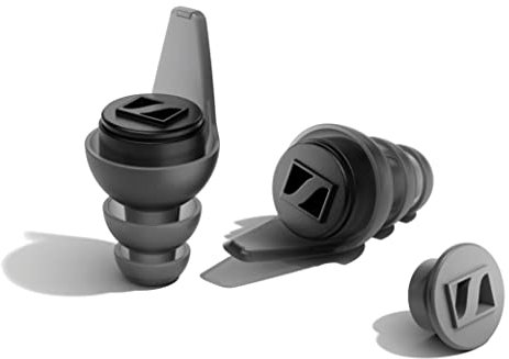 Sennheiser SoundProtex Gehörschutz-Ohrhörer – Wiederverwendbarer Gehörschutz mit Zwei wechselnd aktiven Filtern – High-Fidelity-Sound bei sicherer Lautstärke – Schwarz