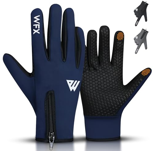 Guantes de Ciclismo para Niños, Guantes Térmicos de Invierno para Niño Niña, Resistentes al Viento, Antideslizantes, Pantalla Táctil, Agarre en la Palma, Guantes con Dedos Completos para Ciclismo,