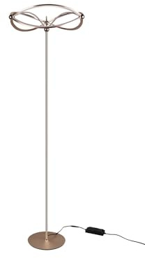 FRANKYSTAR Charivari Lampadaire LED en laiton satiné Ellissi, avec variateur d'intensité, H. 175 cm.