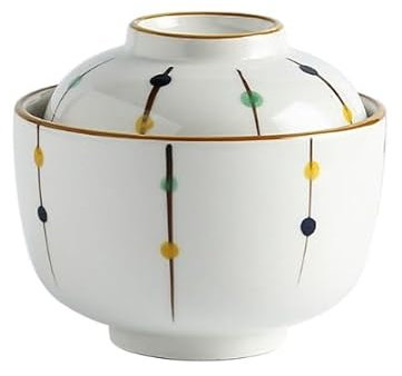 Petit Bol à ragoût en céramique, Bol à Soupe Domestique, Bol à Vapeur, coquetier à la Vapeur, Petit Bol à Soupe de Style Japonais avec Couvercle
