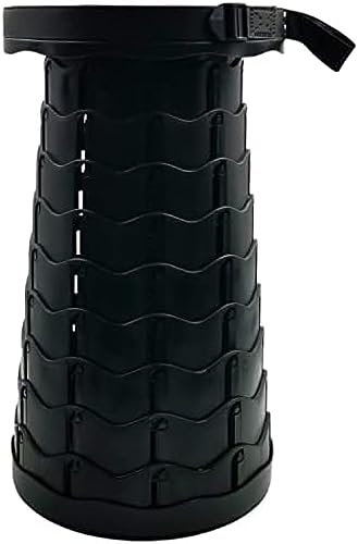 Tragbarer Teleskophocker, verbesserter, Verstellbarer, einziehbarer Klapphocker, zusammenklappbar, robust, leicht, robust, Teleskopsitz für Erwachsene, Camping, Angeln, Wandern, Reisen, Gart