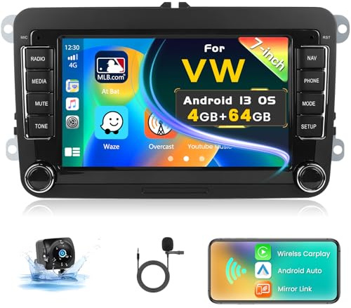 Inefala Bilradio för VW Polo Golf Caddy Tiguan Touran Passat Seat