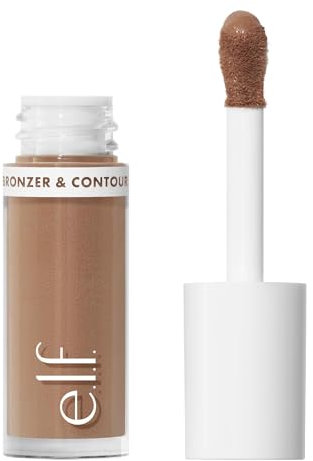 e.l.f. Camo Liquid Bronzer & Contour, Highly Pigmented, Natural-Looking Glowy Finish, Long-Lasting, Rounded Applicator, Vegan & Cruelty-Free, 2 Fair/Light