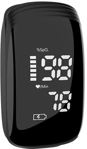 Rechargeable Finger Pulse Oximeter Fingertip Blood Oxygen Monitor, Pulse Oximeter with Blood Oxygen Saturation/Heart Rate Monitor and Spo2 Levels Oxygen Monitor Finger A