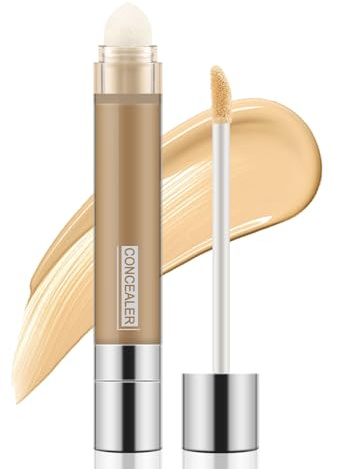 Boobeen Dual Ended Liquid Concealer Stick per le donne, correttore occhi naturale per le occhiaie, fondotinta a lunga durata con copertura totale del trucco