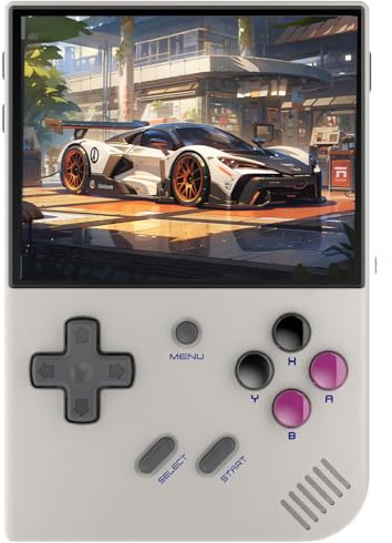 RG35XX Plus - Consola de juegos retro, pantalla IPS de 3.5 pulgadas de 640 x 480, tarjeta TF de 64 GB integrada, con batería de 3300 mAh, compatible con HD y salida de TV, consola de juegos casual