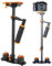 Annadue Gimbal per Telecamera Portatile per Video Trasmissione in Diretta, Stabilizzatore della Fotocamera DSLR con Manico a 3 Assi, Post Centrale Telescopico
