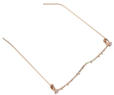 Ipetboom Occhiali Half Frame Montatura Rosa con Decorazioni Cristallo Leggeri e Resistenti per Foto e Feste Accessorio