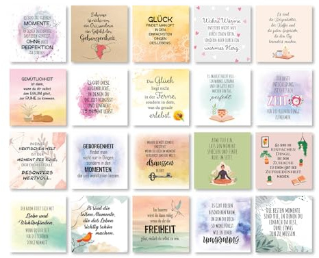 TypeStoff 25 Hyggekarten mit 50 Sprüchen für jeden Tag als Geschenk und Motivation - Version 3 - HK-01584