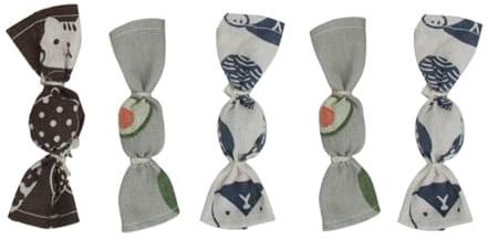 Homoyoyo Kauspielzeug für Katzen mit Glocke, Interaktiv, 5 Stück, Candy | Katzenspielzeug aus Stoff und Kunststoff, Lockt Aufmerksamkeit, zum Kauen und Spielen, für Wohnungskatzen Zufällige Farbe