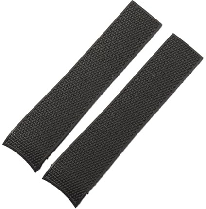 HMFANG Klockarmband kompatibelt med CONQUEST HYDROCONQUEST Tillbehör Herr Vattentätt armband Mjukt gummisilikonarmband Kedja(Black Band)