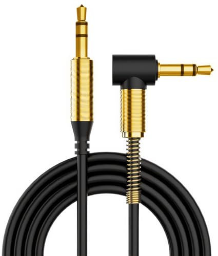 ULTRICS AUX Cable 1M, 3.5mm Right Angle Gold Plated Jack Audio Cable, Male to Male Auxiliary Cord Home Car Stereo Lead Compatible with Headphone MP3 Speaker iPhone iPad Smartphone Tablet PC Laptop