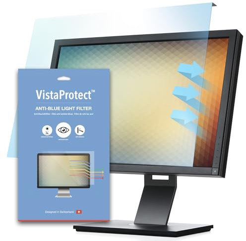 VistaProtect – Filtro Anti Luce Blu Premium per Monitor di Computer e Schermo PC, Rimovibile (20 - 22 Pollici)