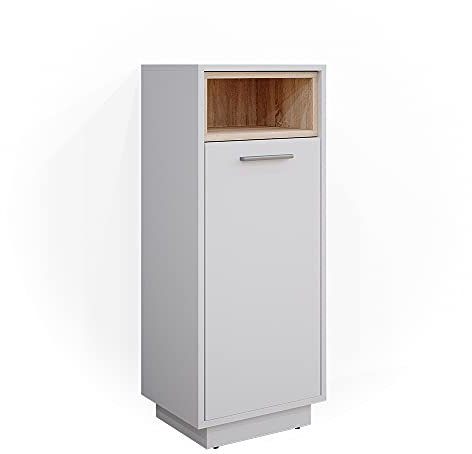 Vicco Midischrank Weiß Beatrice 30x93x30 cm - Badezimmermöbel, Ideal für kleine Räume und schmale Nischen